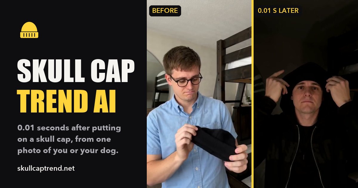 The same person before and after the cut of the skull cap trend